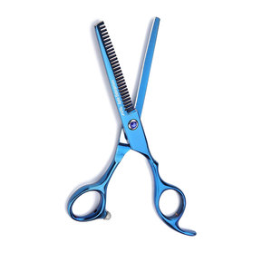 Professional <b>Dog</b> Hair Cutting <b>Scissors</b> Stainless Steel Pet Grooming Shears Shearing Design Blue Fish Style Hairdressing - Product Image 6