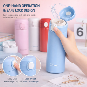 Stainless Steel Vacuum Tumbler 420ml Thermal Insulation <b>Bottle</b> for Travel in <b>Pink</b> Blue White Red - Product Image 6