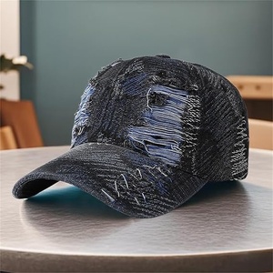 Gorra de Béisbol de Mezclilla, 6 Paneles, Ajustable, Unisex, Estilo Casual, Color Sólido, Algodón Lavado, Talla Adulto 56-58CM - Product Image 1