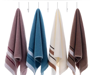 Serviette de Visage Style Moderne Ultra Absorbante en Coton Doux – Gant de Toilette Rayé pour Maison, Hôtel, Spa – Vente en Gros, Fournisseur OEM - Product Image 3