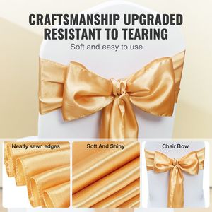 50 pezzi di fasce elastiche per sedie elasticizzati in oro elasticizzato per feste di festa di nozze-sedia elasticizzata - Product Image 3