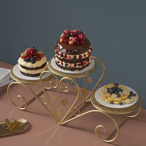 Heart Shaped Round 3 Tier <b>Cake</b> <b>Stand</b> Sturdy Metal Serving Tray for <b>Cake</b> Pastries Party Decor Christmas Thanksgiving - Product Image 5