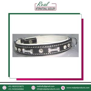 Collier pour chien en cuir écologique, accessoires pour chien faits à la main, collier pour chien en cuir - Product Image 2