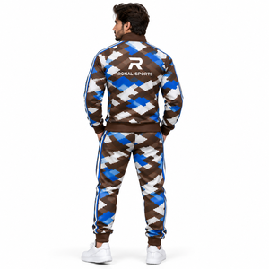 Survêtement pour homme RONAL SPORTS à imprimé géométrique, manches longues, col rabattu, respirant, style sportif, vêtements d'automne, survêtement d'hiver - Product Image 4
