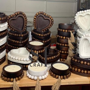 Hand Carved Acacia Wood Pineapple Dough Bowls for <b>Candles</b> <b>Set</b> for Parties Decorative Wooden Bowls Farmhouse Made in Viet Nam - Product Image 6