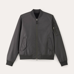 Vestes bomber pour hommes en matière durable, couleur unie, qualité supérieure, séchage rapide, respirantes. - Product Image 1