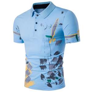 Chemises polo décontractées pour hommes, chemises polo tendance, nouveau design, logo personnalisé, couleur unie, respirantes, pour hommes, OEM - Product Image 3