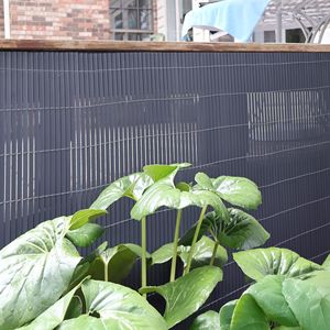 Panneau de clôture en plastique gris imitation bambou moderne, 6 pieds de haut x 10 pieds de long, pour la cour, le balcon, la maison, l'intimité - Product Image 3