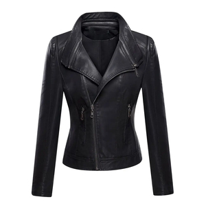 Chaqueta de cuero para mujer con diseño OEM personalizado, MOQ bajo, precio razonable, secado rápido, en venta. - Product Image 1