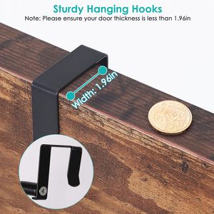 Organizzatore da Appendere Sopra la Porta a 6 Livelli in Acciaio al Carbonio, 62.99 Pollici, con Ganci, Scaffale Portaoggetti per Cucina e Bagno - Product Image 6