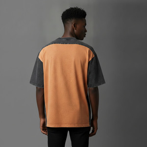 เสื้อยืดผู้ชายสั่งทำพิเศษ ขายดีที่สุด ผ้าฝ้าย 100% หนานุ่ม สไตล์สตรีท ทรงหลวม สีทูโทน วินเทจ ซักแล้ว ระบายอากาศได้ดี กันยับ - Product Image 2