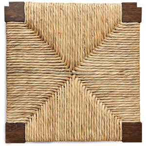 VIFARMEX Corde en fibre de palmier naturelle torsadée avec sangles bleues, design bohème, décoration d'intérieur - Product Image 5