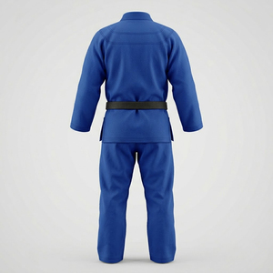 ชุดยูโดสีน้ำเงิน คิโมโน BJJ Gi สำหรับผู้ใหญ่ ผ้าฝ้าย 100% 260 กรัม ทนทาน ไร้ตะเข็บ ทรงปกติ ใส่ได้ทั้งชายและหญิง ชุดศิลปะการต่อสู้ - Product Image 2