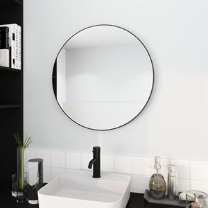 24 \ "grande Design circolare specchio rotondo nero da parete - Product Image 4