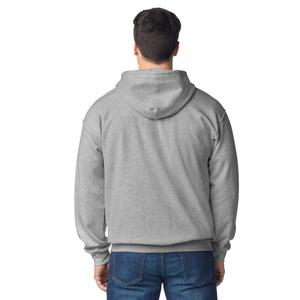 Sudadera con capucha completa con cremallera para adulto, gris deportivo, personalizable, de forro polar, informal, atlética, con cremallera, al por mayor - Product Image 6