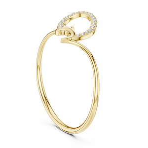 Anillo Minimalista de Oro Amarillo Sólido de 10k, 14k, 18k con Diamantes Cultivados en Laboratorio de Corte Redondo, Anillo de Boda Clásico, Regalo para Ella - Product Image 4
