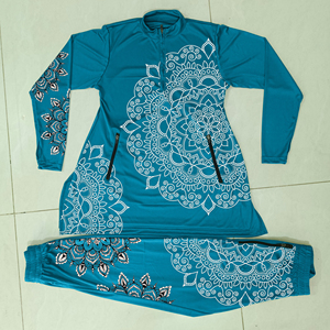 Traje de Baño Musulmán Personalizado para Mujer, Burkini Modesto de Cobertura Completa, Traje de Baño de Una Pieza en Spandex/Nylon, Corte Alto, Secado Rápido - Product Image 6