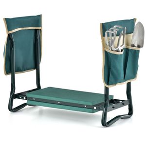 Sgabello da Giardino Pieghevole con Struttura in Acciaio e PVC per Uso Esterno - Product Image 4