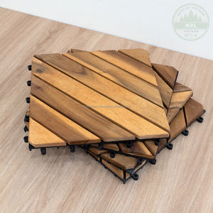 Azulejos de cubierta entrelazados de madera de Acacia de 12mm de espesor, superficie lisa, estilo gráfico, uso al aire libre, compuesto de madera de plástico moderno - Product Image 5