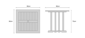 <b>Modern</b> Square Outdoor Solid Teak Wood <b>Folding</b> Coffee <b>Table</b> for Park <b>Dining</b> Apartment Use - Product Image 2