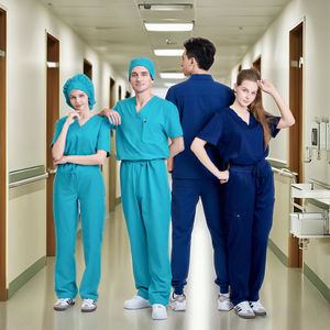 ชุดเครื่องแบบพยาบาลชุดเสื้อกาวน์ใช้ซ้ำได้เสื้อโค้ทสำหรับห้องแล็บเสื้อกาวน์ทางการแพทย์ - Product Image 1