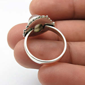 925 Sterling Silver Boho Handmade <b>Ring</b> Natural Oval Cut Rose <b>Quartz</b> Gemstone Jewelry Perfect Gift For Her Birthday & Anniversary - Product Image 4
