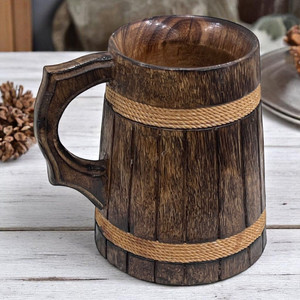 Tasses en bois polies de qualité supérieure, écologiques, Inde, Viking, gravure personnalisée, logo, forme, design de luxe, 300 mm de diamètre, tapis et sous-verres - Product Image 5