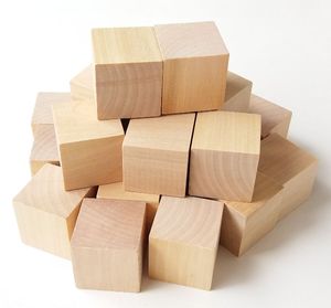 Cubos de Madera Maciza Pulida, Bloques Cuadrados Reutilizables para Manualidades, Proyectos de Bricolaje, Decoración Navideña y del Hogar - Marca 00 - Product Image 2
