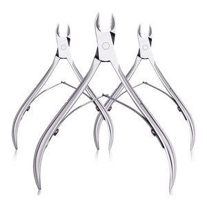 Silver Cuticle Trimmer Nippers Cutter Tool Stainless Steel Nail Cuticle Scissors Remover with <b>Pointed</b> Precision Blade Profession - Product Image 1