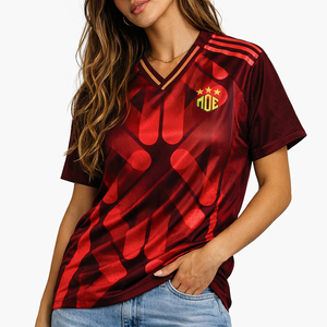 Maillot de football américain personnalisé pour femme, style football américain, en polyester respirant, col en V, pour équipe, vente en gros, OEM, marque privée - Product Image 1
