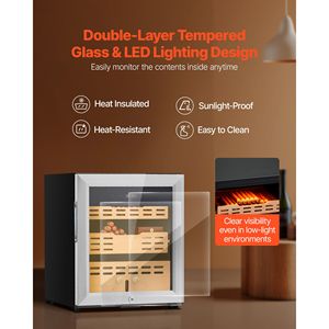 Humidor Elettrico per Sigari da 50L, 300 Pezzi, Raffreddamento a Compressore, Controllo Costante di Umidità e Temperatura per Uso Domestico - Product Image 6