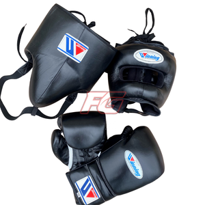 Ensemble de boxe de qualité supérieure en cuir de vachette, gants de boxe à lacets pour adultes, impression personnalisée, légers, durables, anti-humidité, antidérapants - Product Image 5