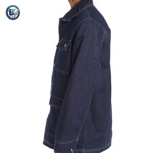 Veste en jean pour homme, style personnalisé, vêtement d'extérieur décontracté avec manches longues et poches avant, veste d'hiver - Product Image 4