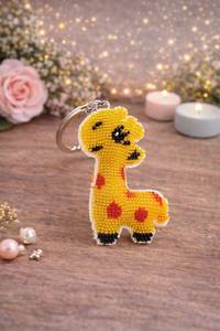 Hand Beaded Unicorn Charm, Embroidery <b>Keychain</b>, Phone Strap Accessory - Product Image 4