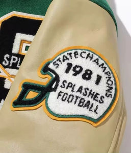 Chaqueta Varsity Personalizada al por Mayor 2025, Estilo Urbano, con Bordado de Letras, Cortavientos de Otoño, Cálida, de Lona, Reversible, de Secado Rápido - Product Image 6