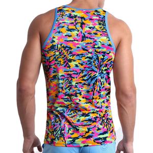 Nueva colección de verano, camiseta sin mangas con estampado de sublimación para hombre, ropa de gimnasio transpirable, chaleco de diseño a todo Color vibrante, Ideal para ropa deportiva - Product Image 3