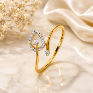 Bague de fiançailles en diamant cultivé en laboratoire inspirée des feuilles pour femmes en or 10K 14K 18K ou en argent 925 935 - Product Image 4