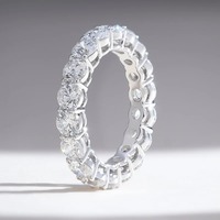 Bague en or blanc 14 carats avec diamant rond taille brillant, bague de fiançailles classique pour femme, certifiée IGI, alliance éternelle
