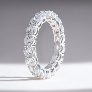 Anillo de Diamantes de Corte Brillante Redondo en Oro Blanco de 14K, Anillo de Compromiso Clásico para Mujer, Certificado IGI, Anillo de Eternidad - Product Image 2