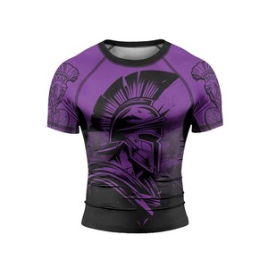 Rashguard de compression MMA respirant à séchage rapide avec logo personnalisé pour arts martiaux et grappling - Product Image 1