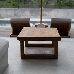 Table basse Kenny en teck massif, meubles de salon conçus pour la distribution internationale et la vente en gros - Product Image 1