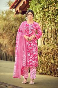 New Designer Pure Cotton Alia Cut <b>Kurti</b> with Embroidery Sikvans Work Ready Made <b>Kurti</b> Set for Women - Product Image 3