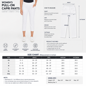 Women's UV Protection Golf Capris Elastic Waist Lightweight Quick Dry Performance Crop Pants Slim Fit 4-Way Stretch - Product Image 5