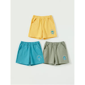OZKIZ Pantalones Cortos Bermuda Premium 100% Algodón Coreano para Niños, Tejido, Cintura Media, con Logo, Moda de Verano para Niños - Venta al por Mayor para 2-6 Años - Product Image 1