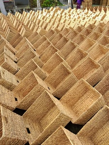 Handmade Eco-Friendly Vietnamese Water Hyacinth Modern <b>Rectangular</b> <b>Basket</b> Natural Woven Storage Tray for Home Decoration - Product Image 5