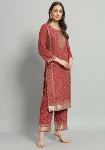 Tissu de robe non cousu Safaa Premium en viscose, pour costumes d'hiver pakistanais avec étole - Product Image 3