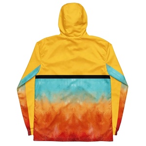 แจ็กเก็ตไนล่อนมีฮู้ดกันน้ำพิมพ์ลายดอกไม้100% โพลีเอสเตอร์ออกแบบได้ตามต้องการระบายอากาศได้ - Product Image 2