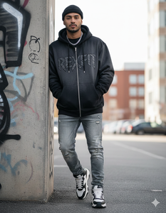 Nouveaux sweats à capuche unisexes les plus vendus en gros, avec logo personnalisé, broderie vieillie, style streetwear, épaules tombantes, effet délavé soleil, avec fermeture éclair - Product Image 3