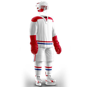 Uniforme de hockey sur glace personnalisé pour adultes, maillot à col en V pour hommes, sublimation, léger, respirant, vêtements d'entraînement pour équipe, vente en gros - Product Image 2