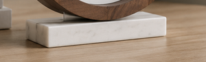 Minimalist Circular Wood Desk <b>Clock</b> Quartz Movement Silent Needle Display - Product Image 3